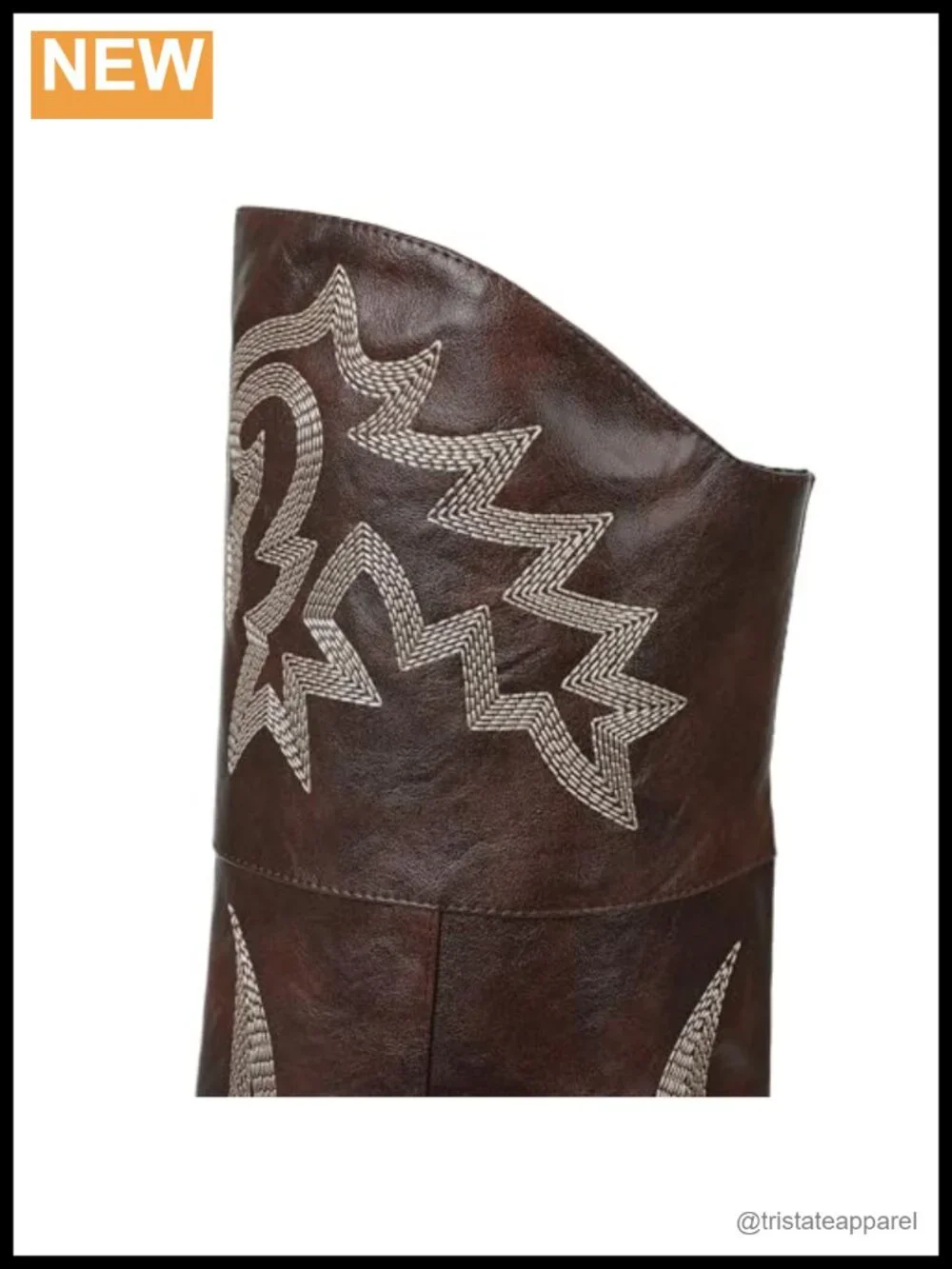Over the Knee Cowgirl Boots Women Chunky Heel Block Heel Pointed Toe PU Leather